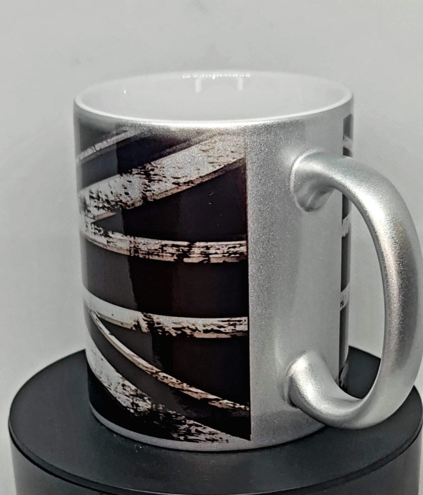 Great Britain Personalised Black Union Jack england flag Printed mug
