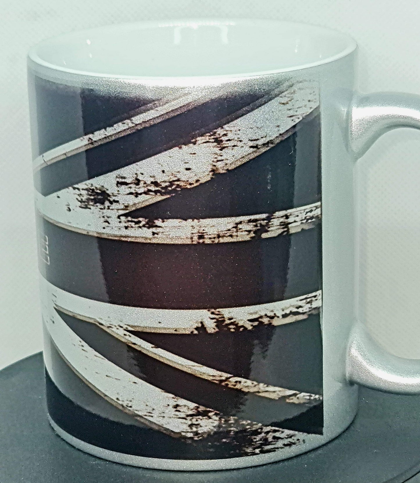Great Britain Personalised Black Union Jack england flag Printed mug