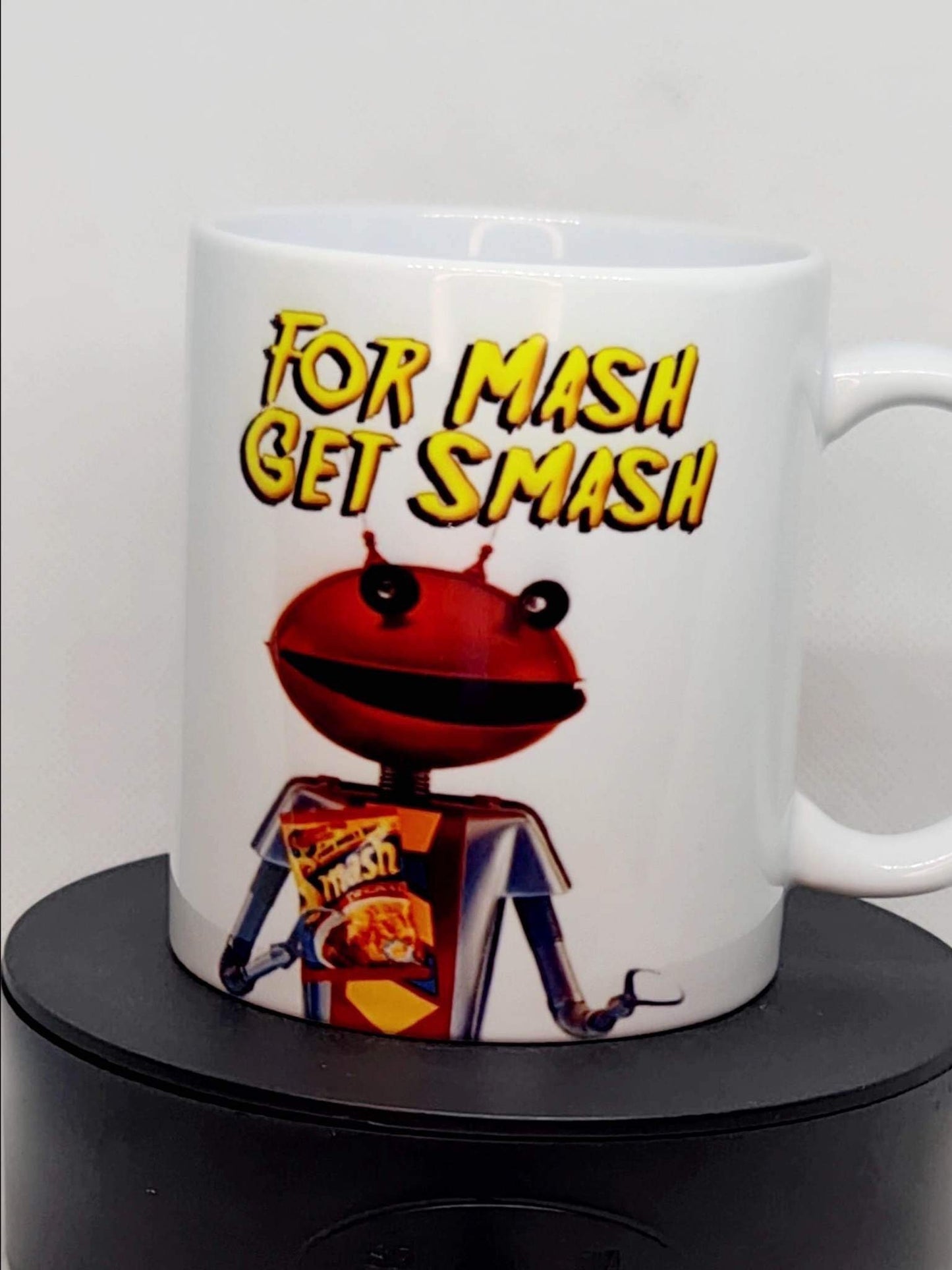 For mash get smash retro television commercial mug