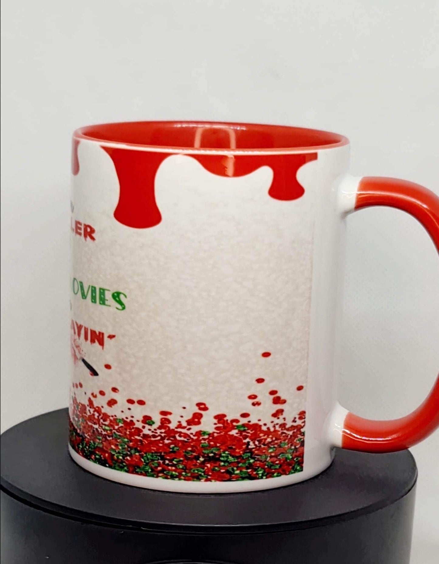 Sleighin or slaying serial killer Christmas mug