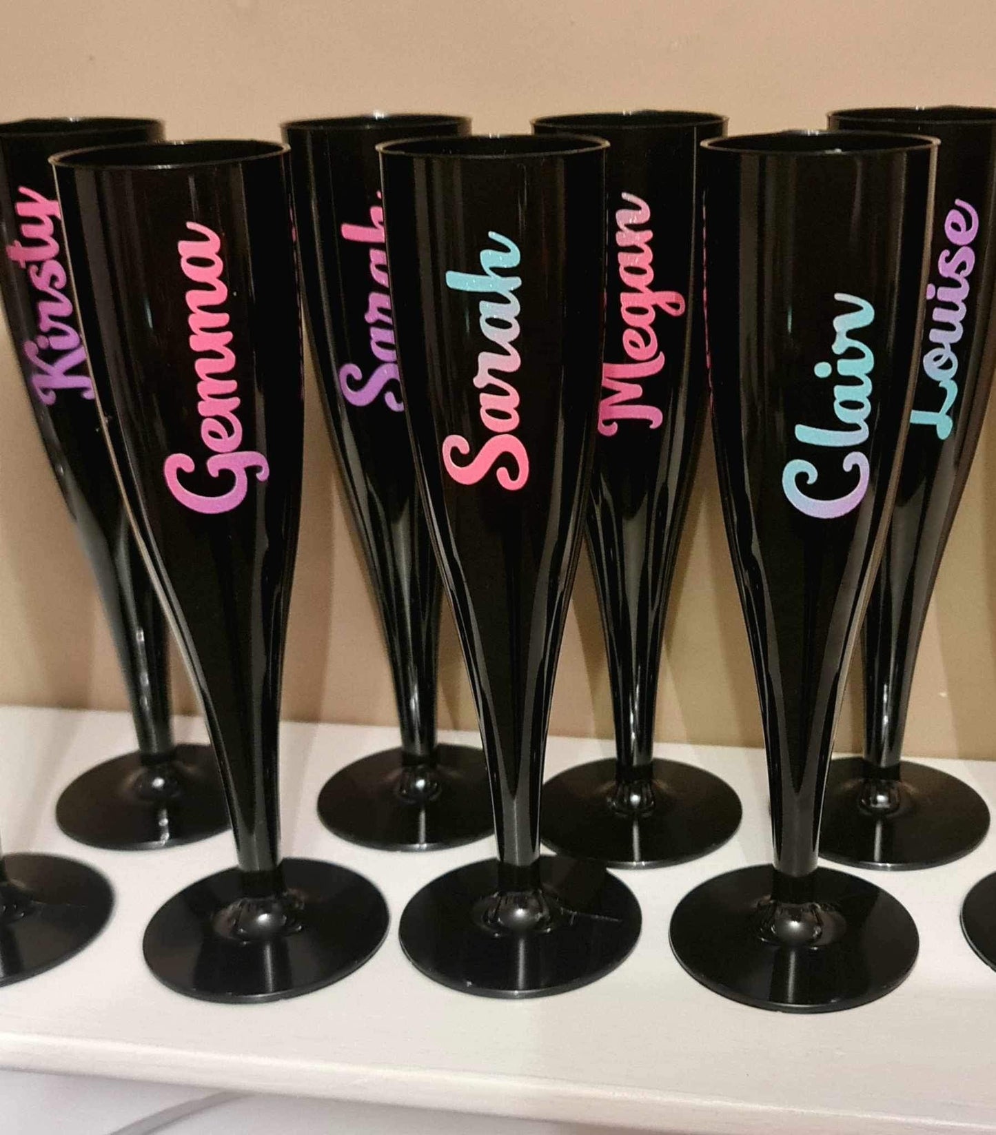 Personalised champagne flutes