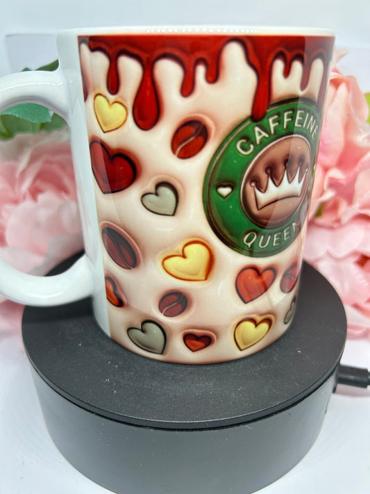 Caffeine queen 3D design mug