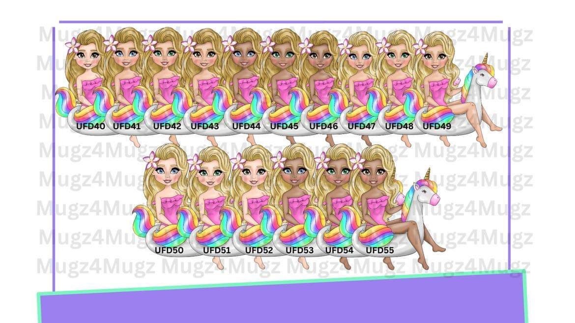 Personalised female luggage tags