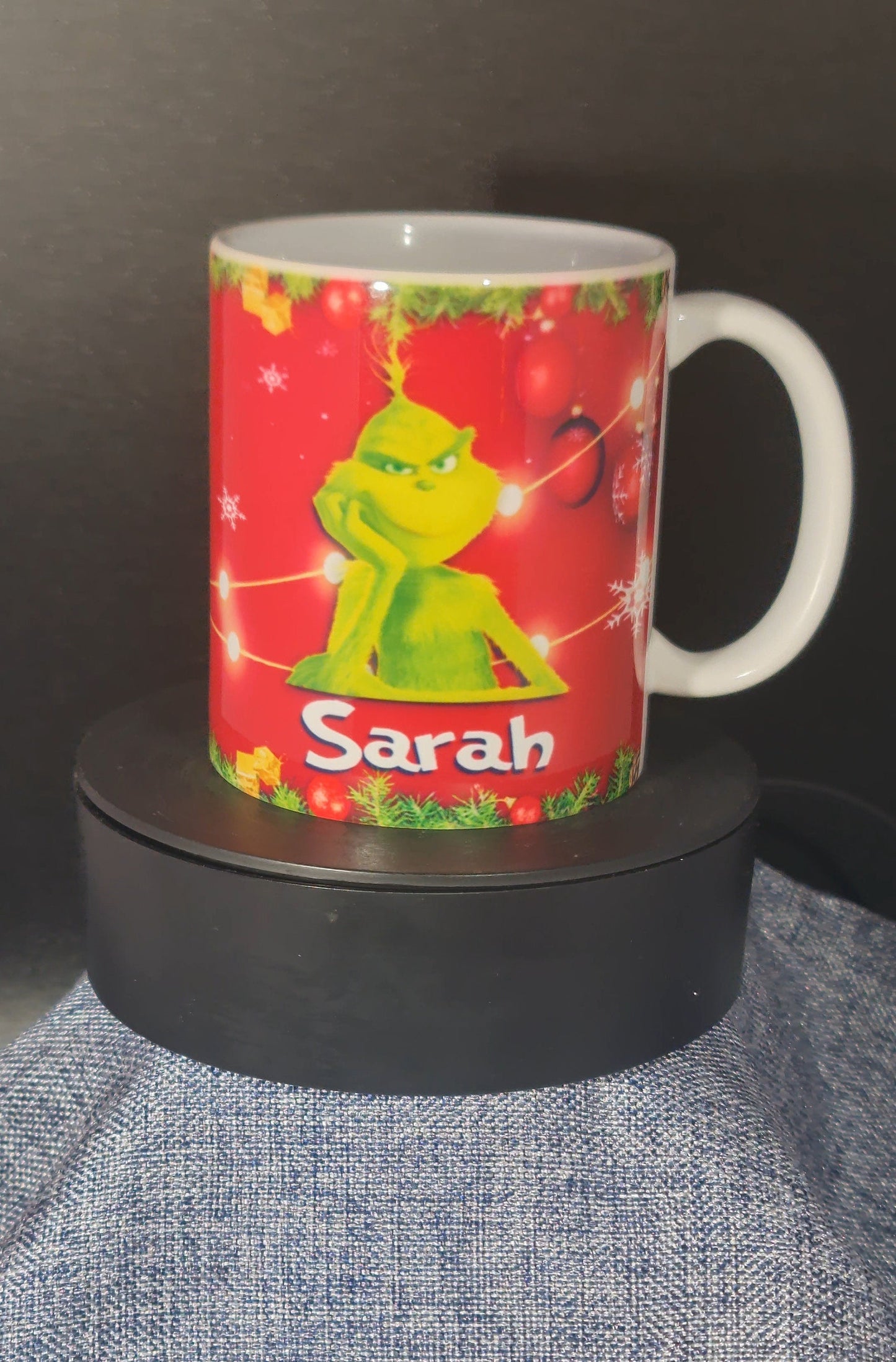 Personalised Grinch Christmas Mug