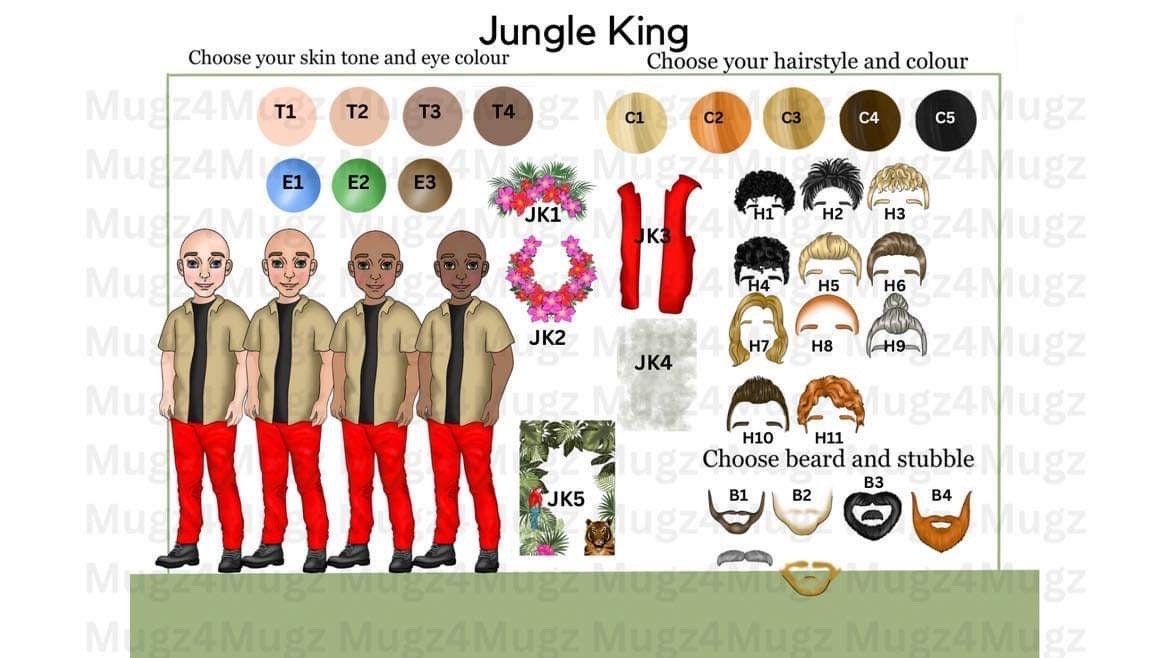 Personalised jungle cup