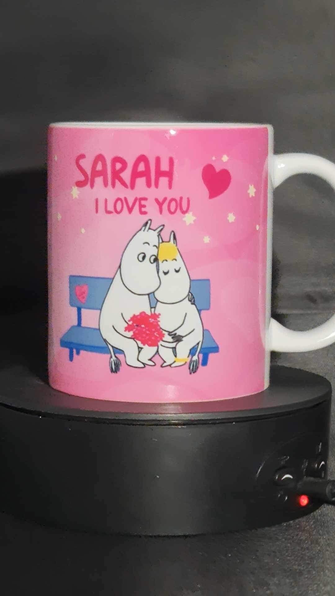 Pink christmas moomins Personalised mug