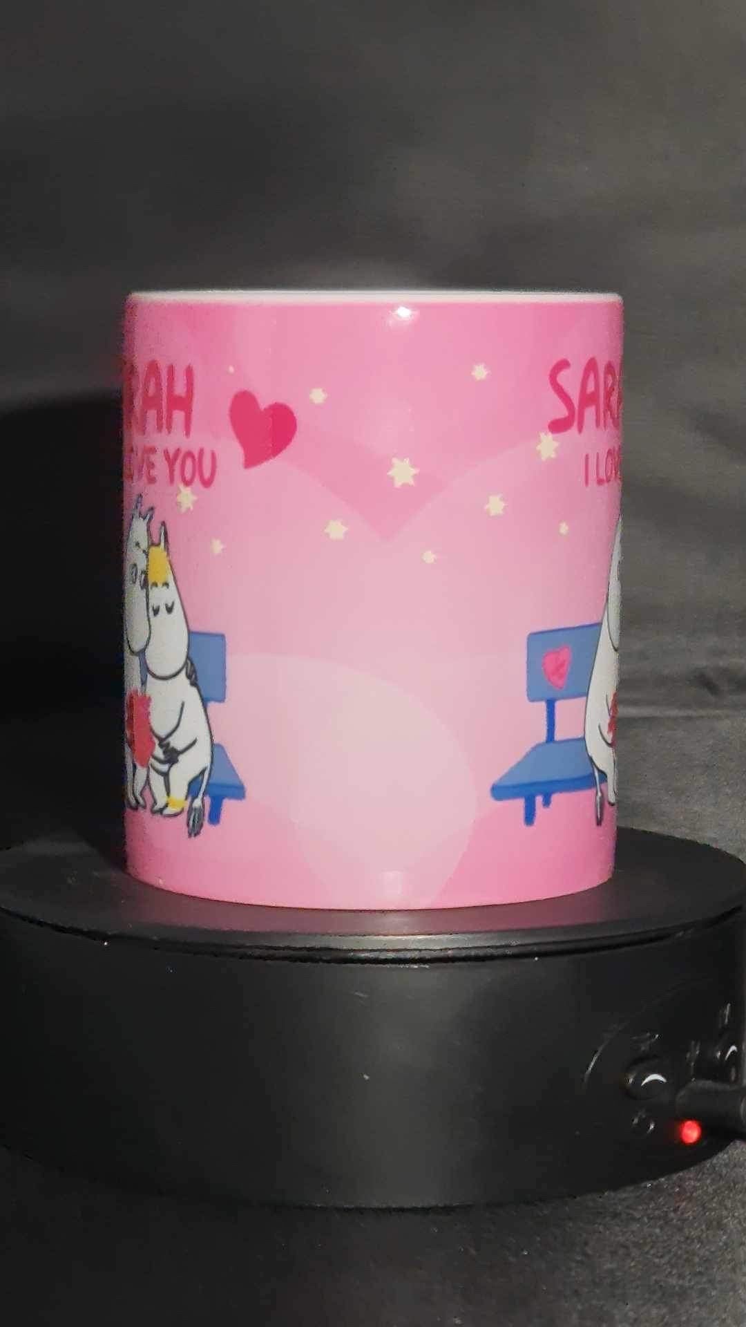 Pink christmas moomins Personalised mug