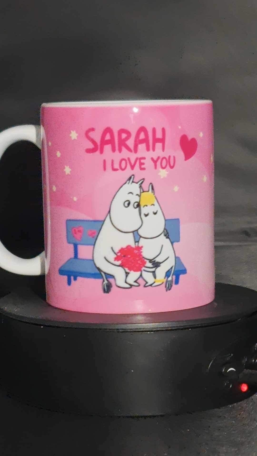 Pink christmas moomins Personalised mug