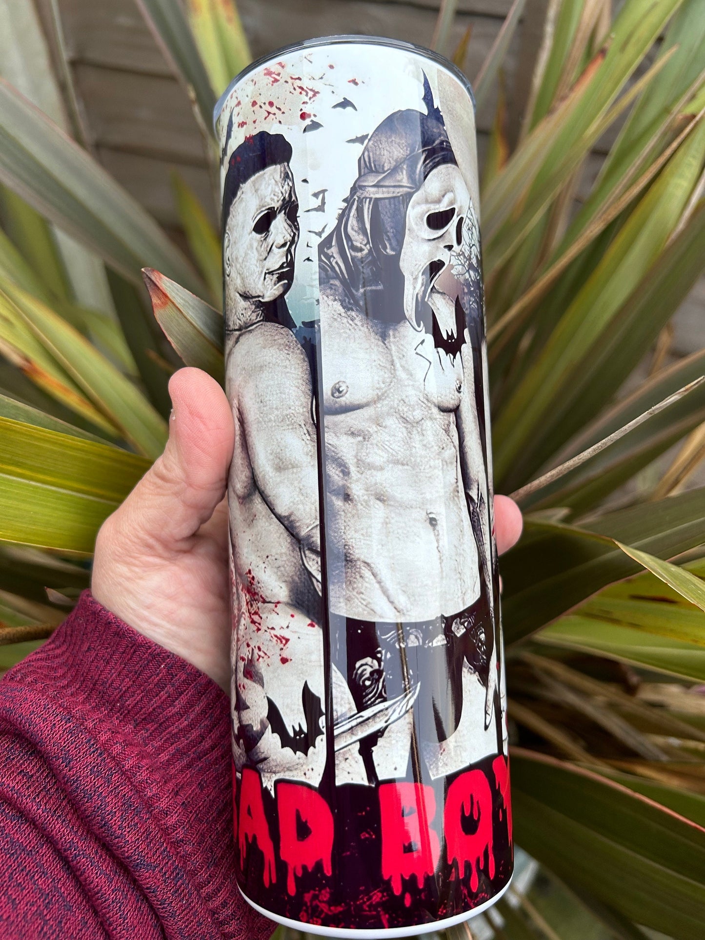 20oz I Like Bad Boys tumbler and straw