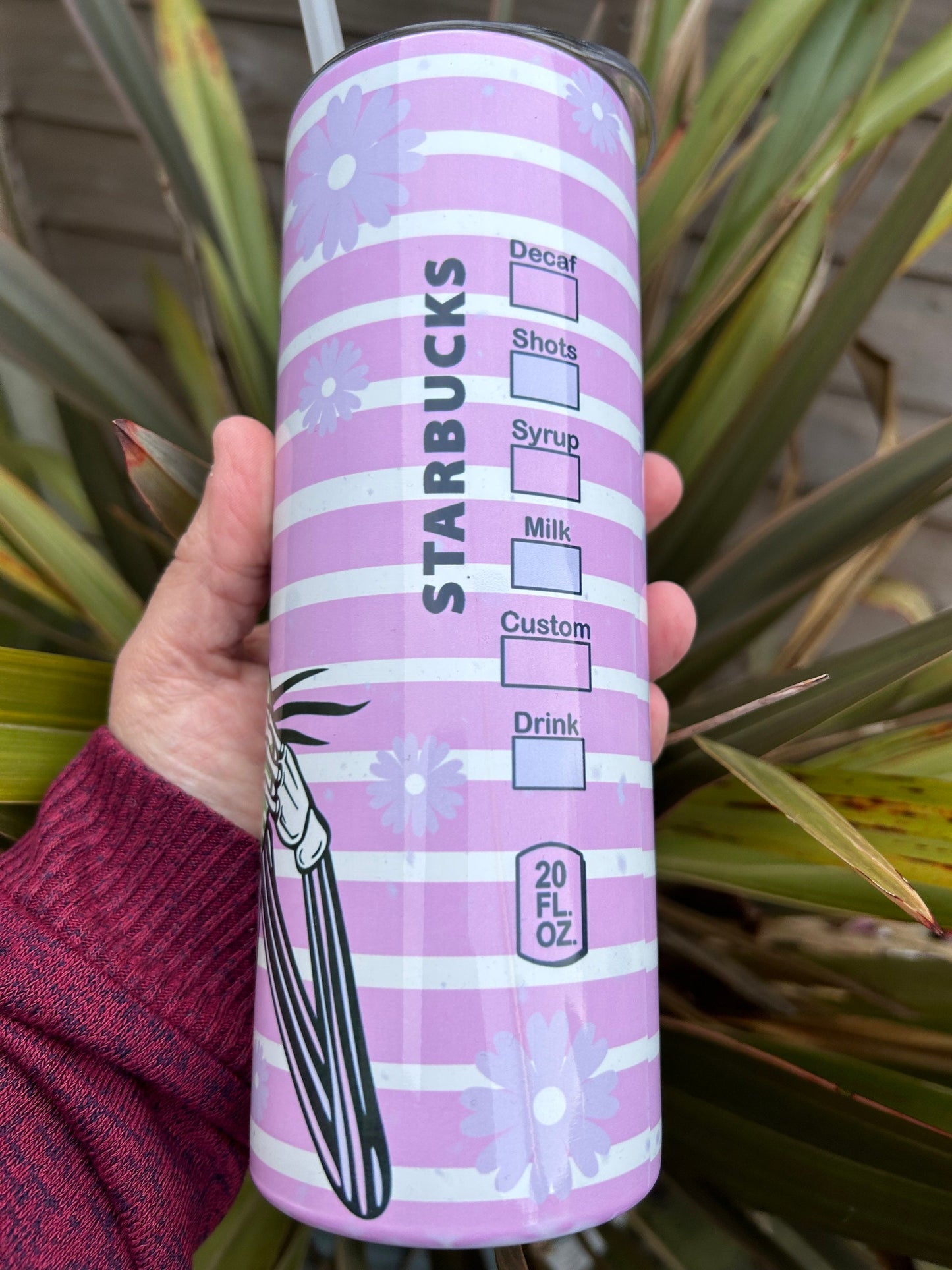 20oz Starbucks rabbit style tumbler and straw