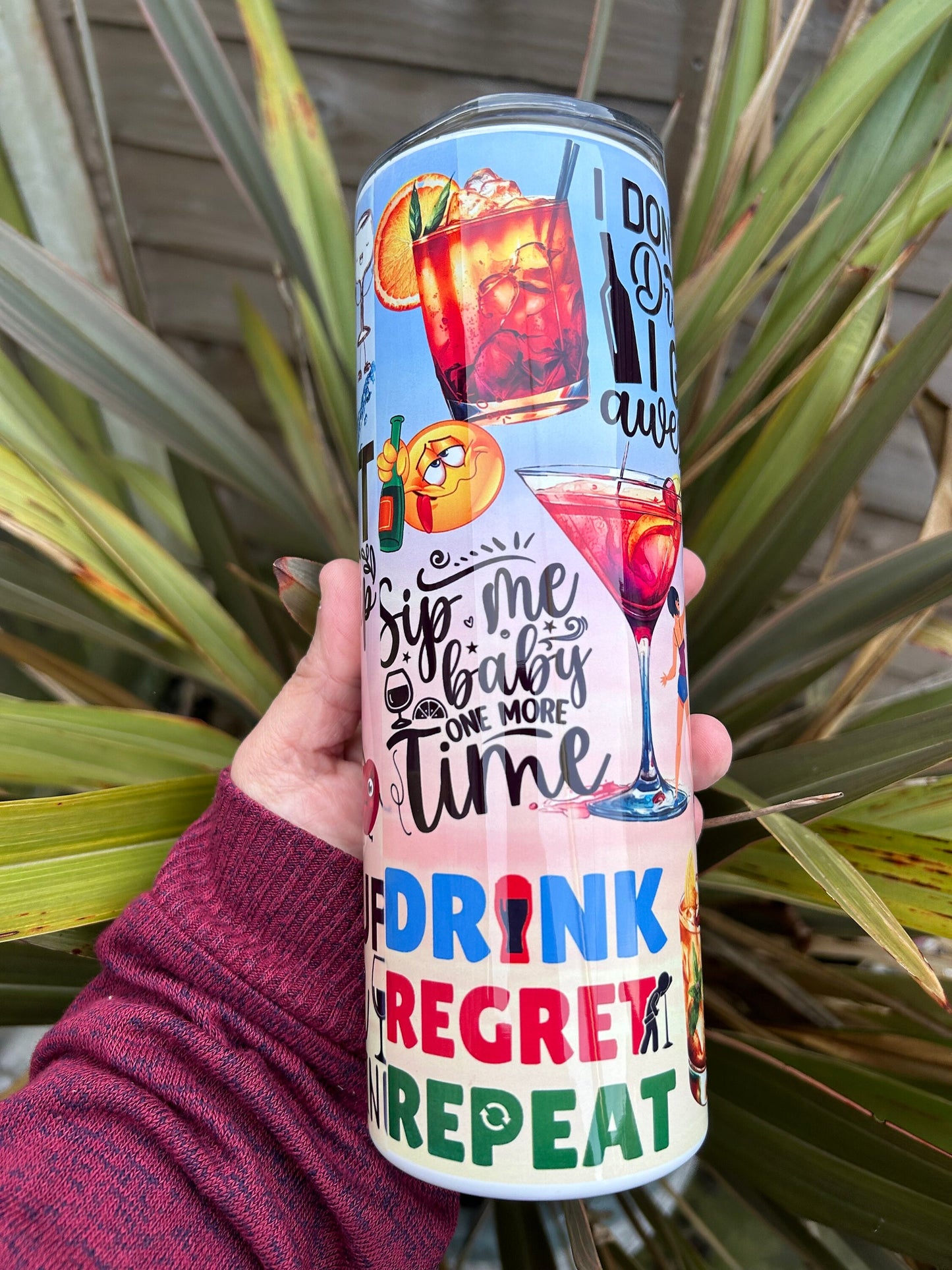 20oz Funny Alcohol tumbler and straw