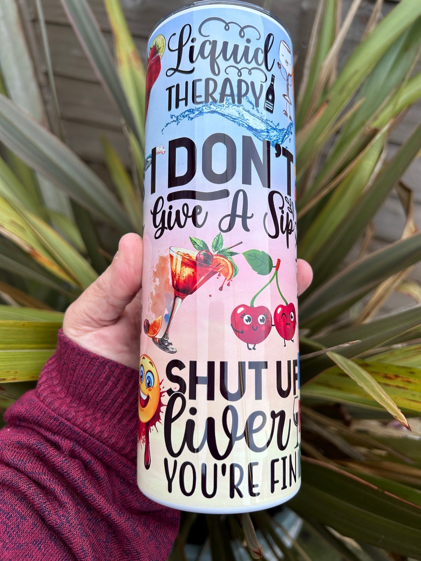 20oz Funny Alcohol tumbler and straw