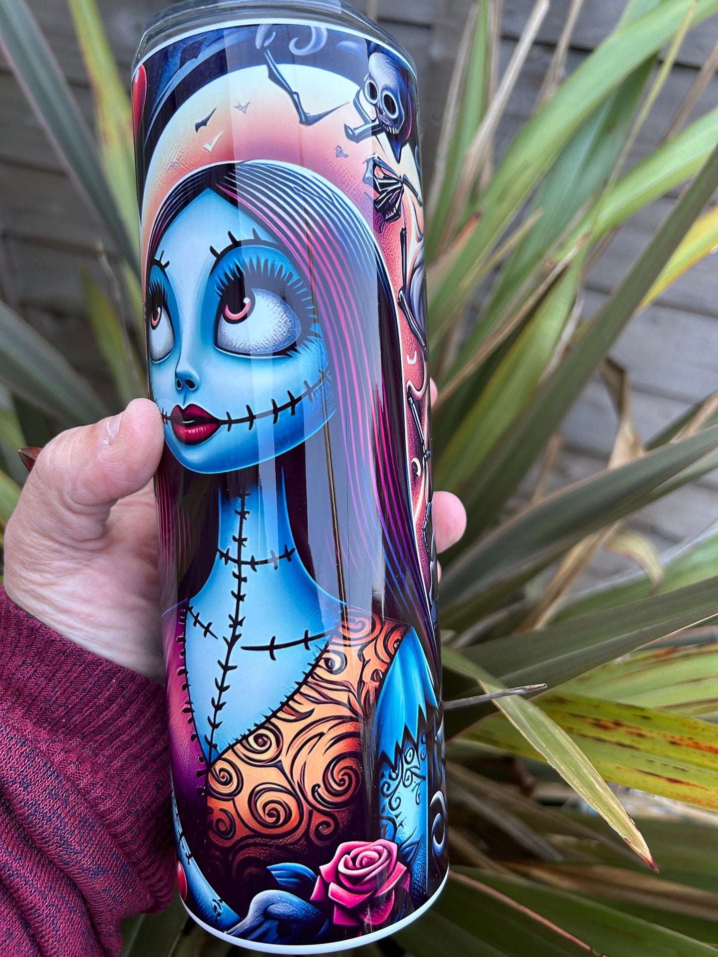 20oz Jack & Sally tumbler and straw