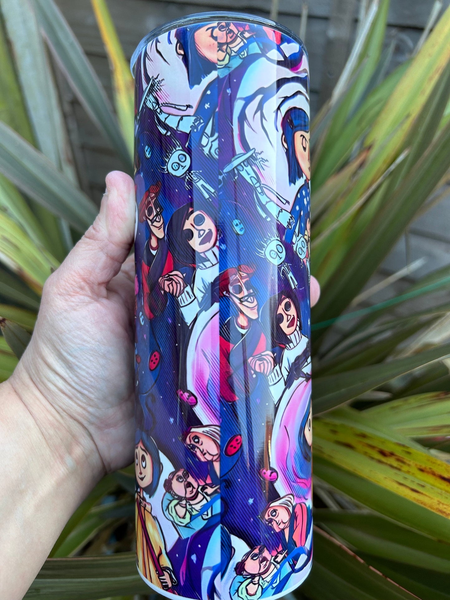 20oz cartoon character tumbler and straw