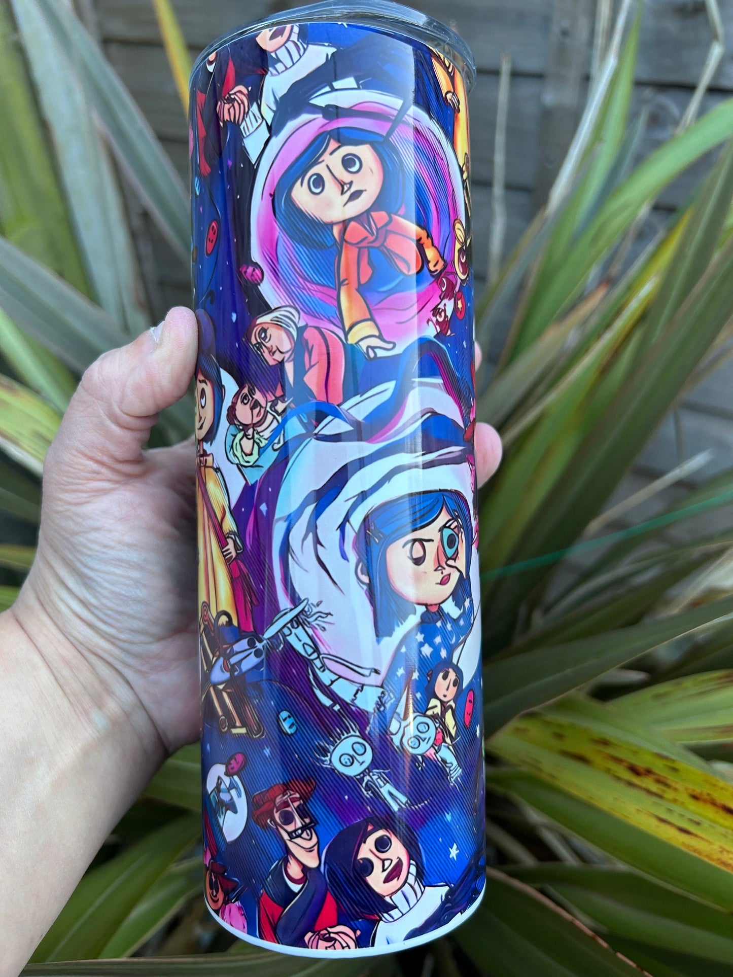 20oz cartoon character tumbler and straw