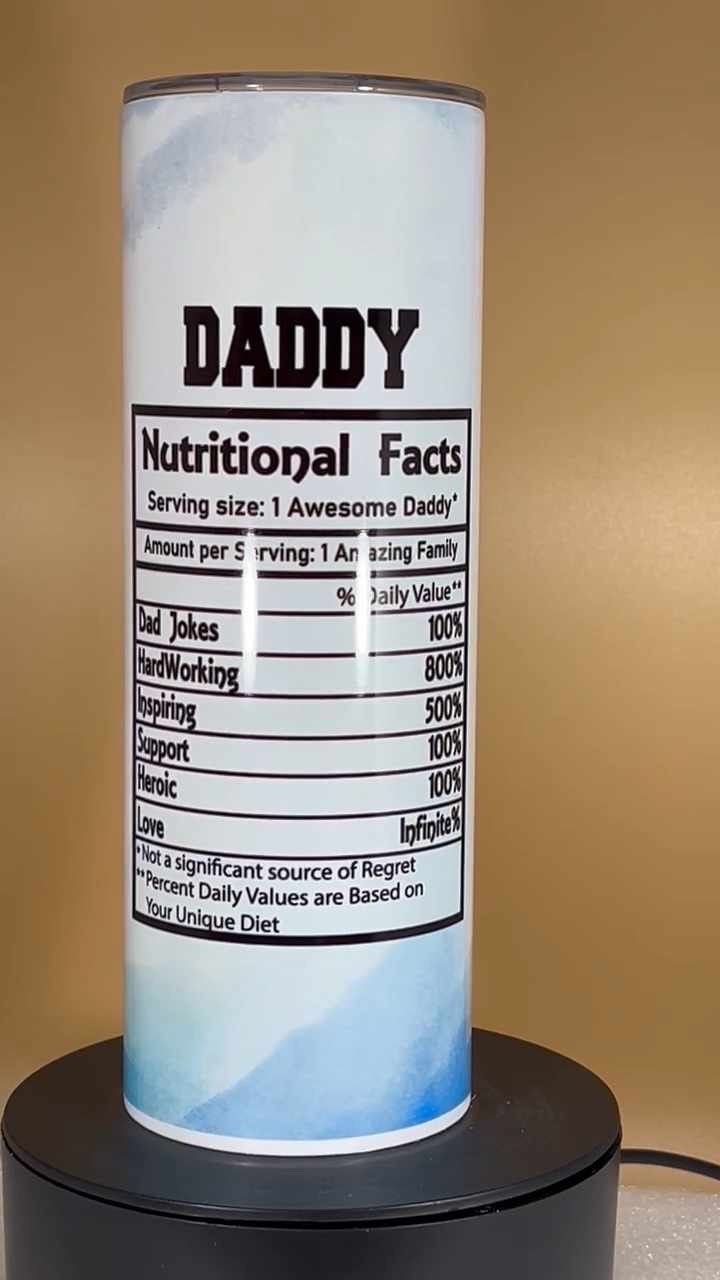 20oz Father’s Day tumbler and straw