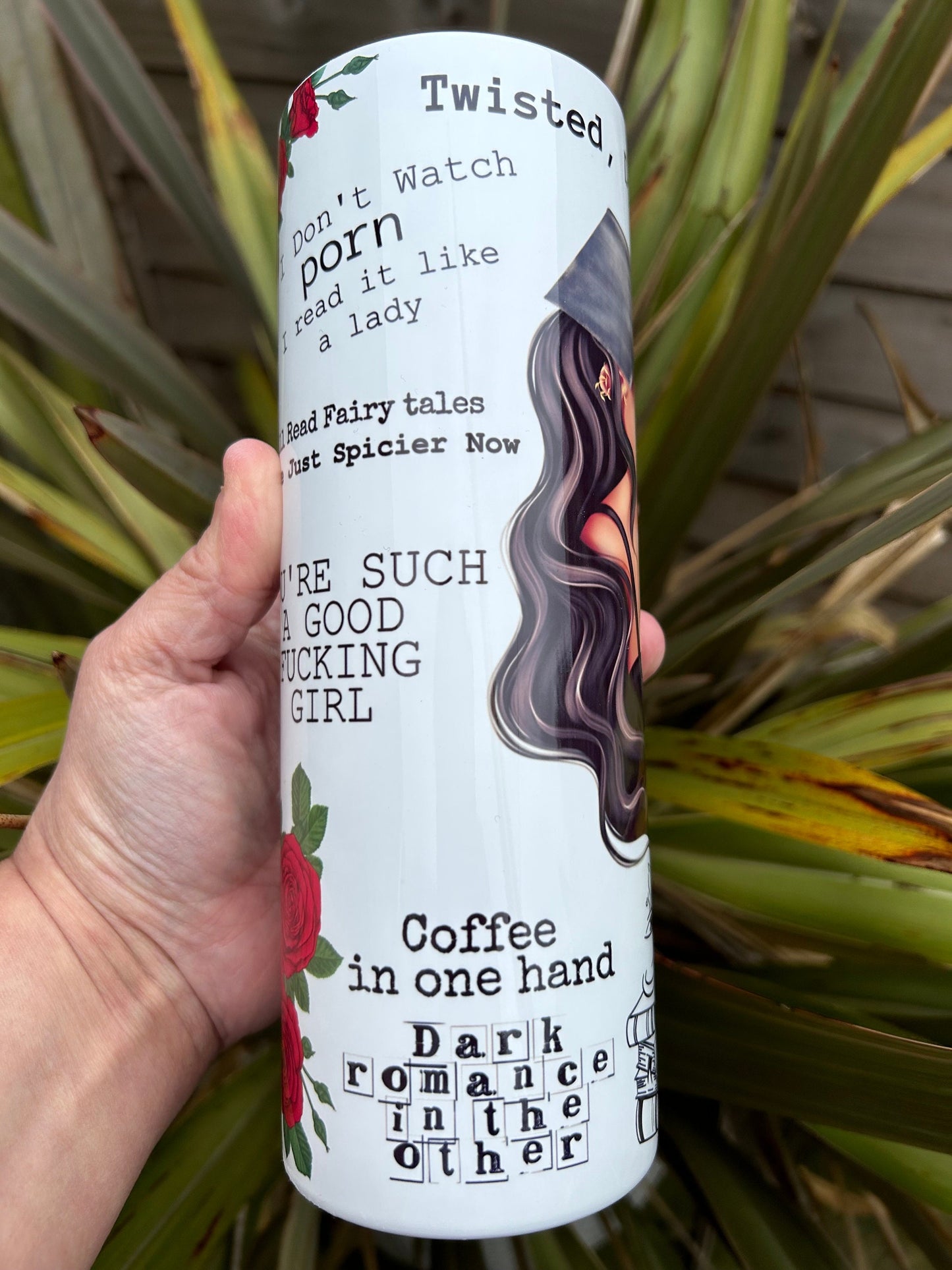 20oz Sexual Adult book tumbler and straw
