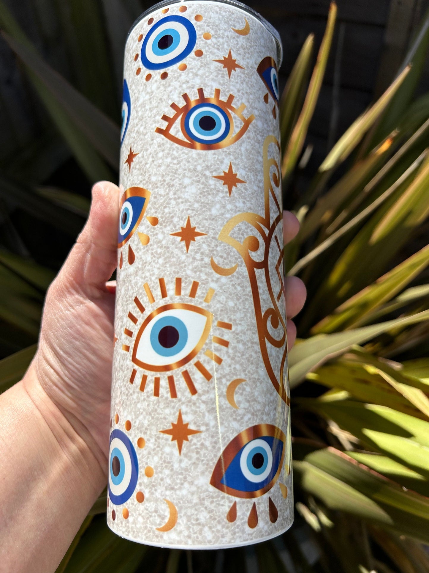 20oz Evil Eye tumbler and straw