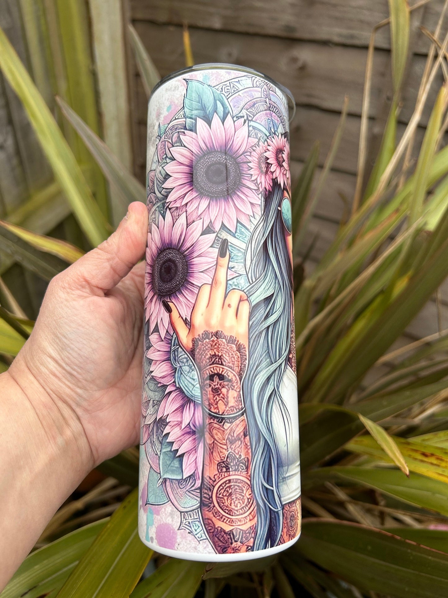 20oz Badass B*tch tumbler and straw