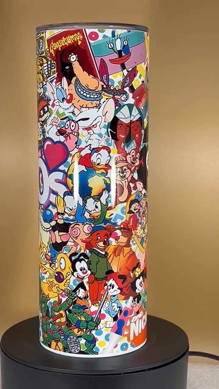 20oz 90s cartoon icon tumbler and straw