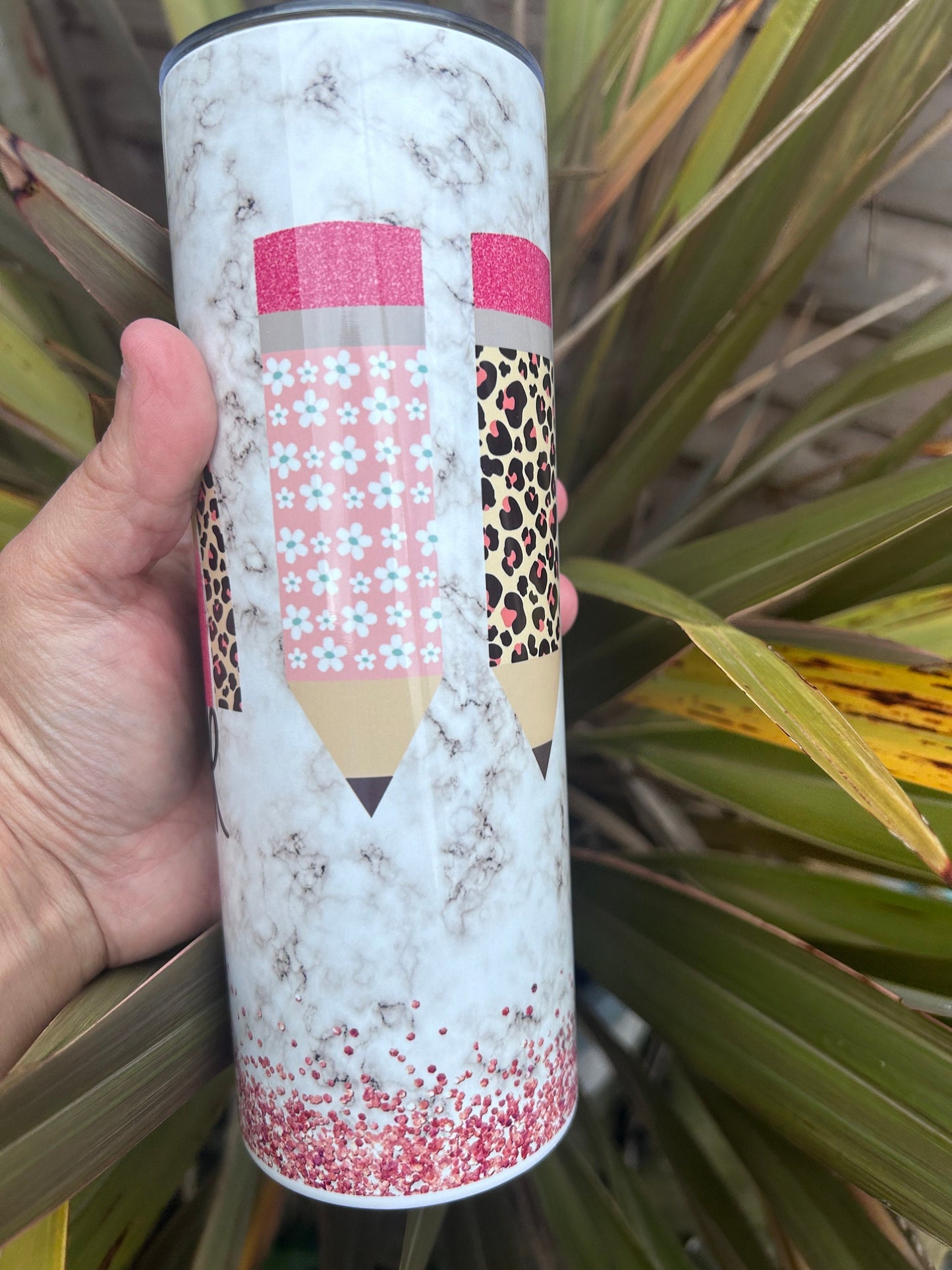 20oz Teacher tumbler and straw