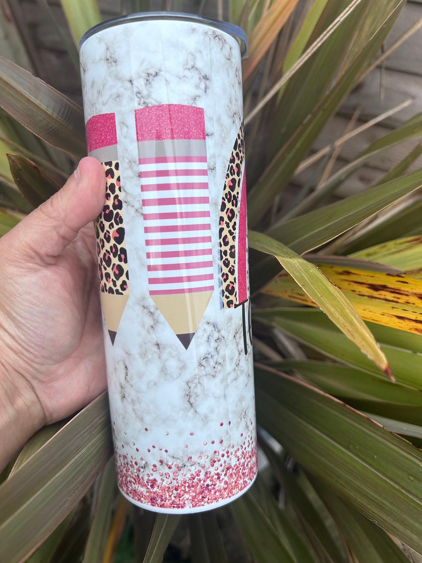 20oz Teacher tumbler and straw