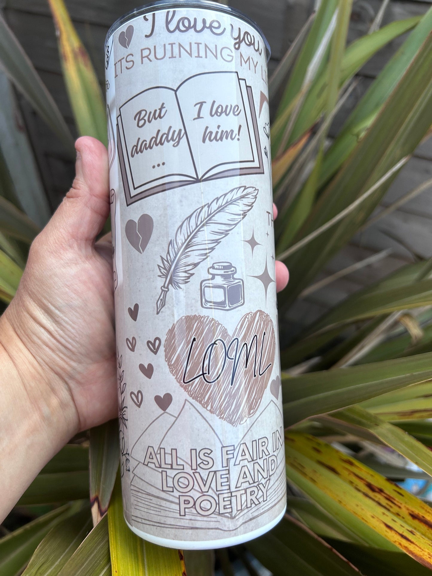 20oz iconic singer, concert tumbler and straw