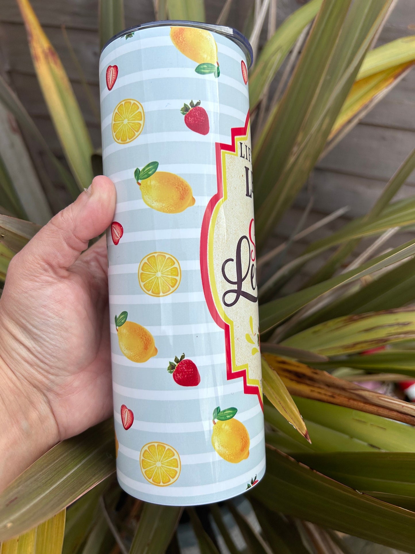20oz Vodka, Strawberry lemonade tumbler and straw