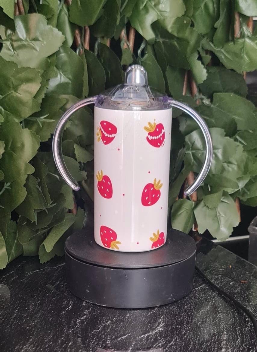 Mini strawberry 12oz sippy cup