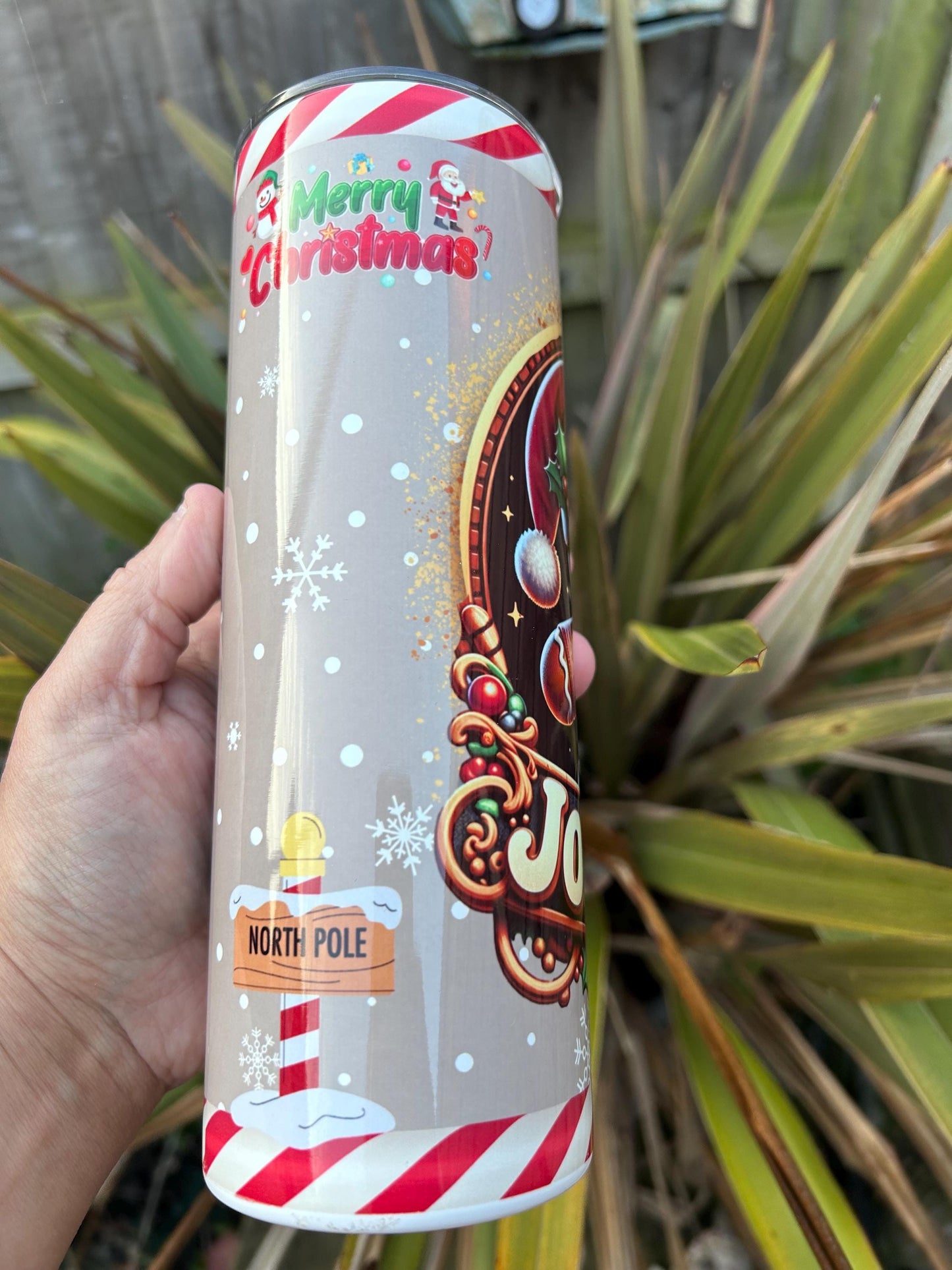 20oz gingerbread man tumbler and straw