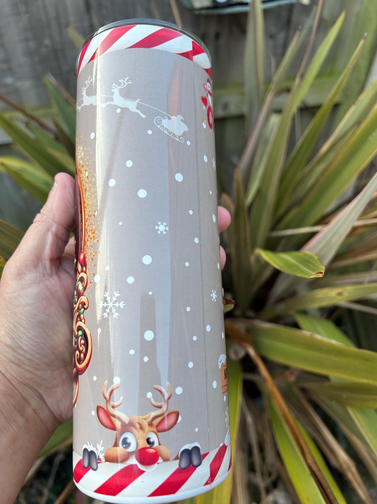 20oz gingerbread man tumbler and straw