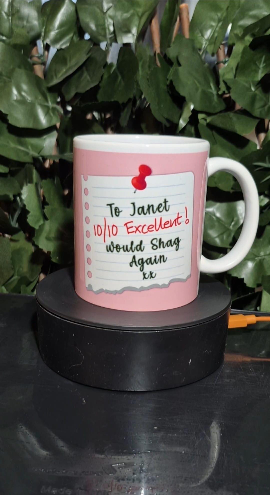 Personalised, valentines, partner, adult humour mug