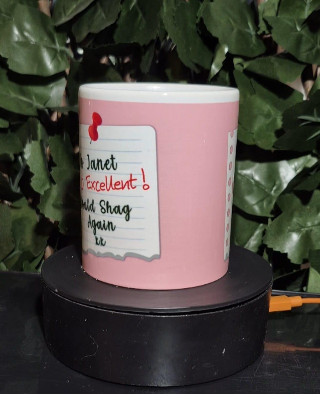 Personalised Valentines Note Mug