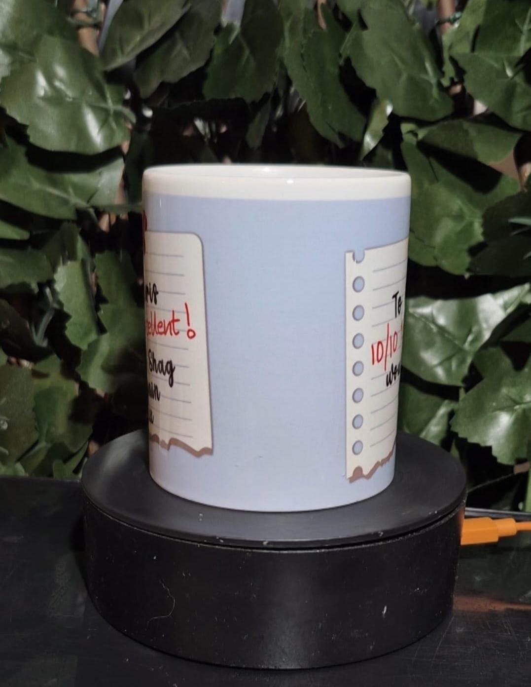 Personalised Valentines Note Mug