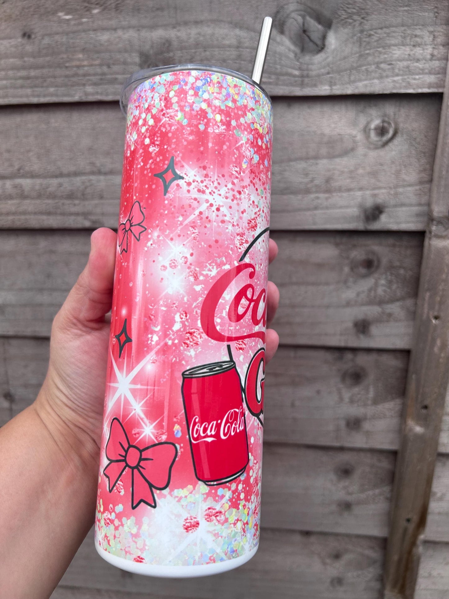 20oz fizzy drink tumbler and straw