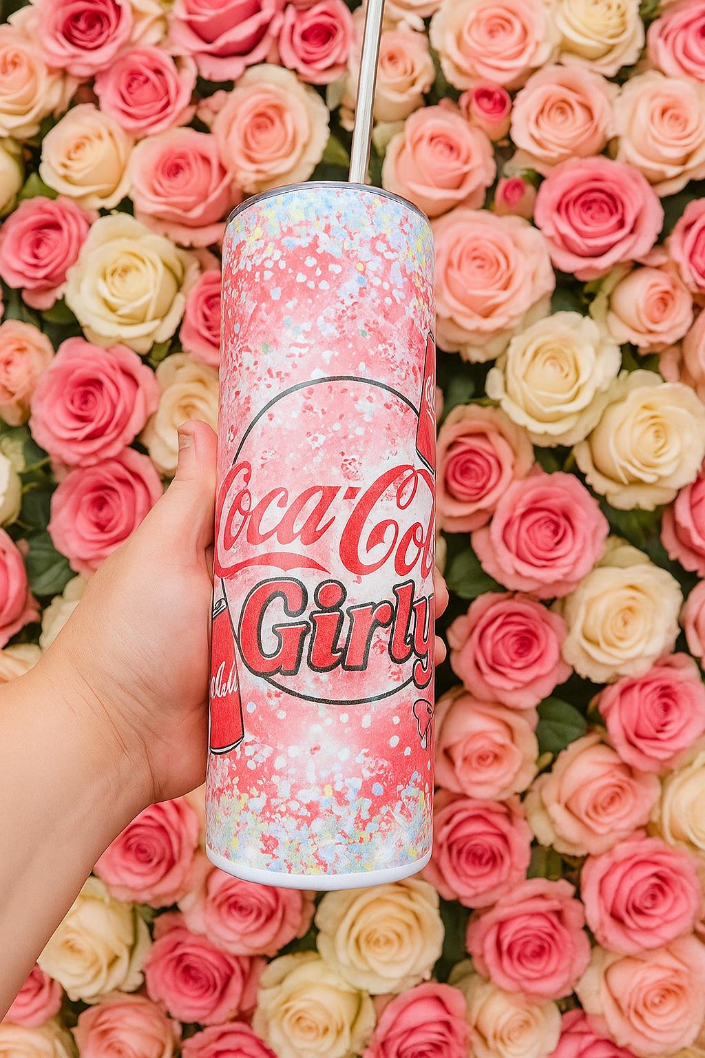 20oz fizzy drink tumbler and straw