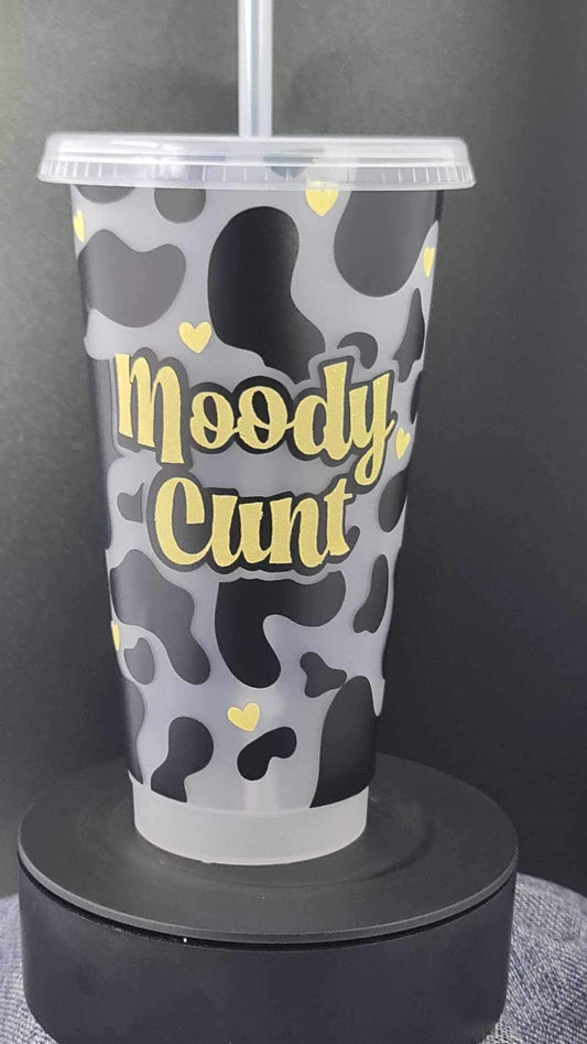 24oz cow print moody C*nt cold cup