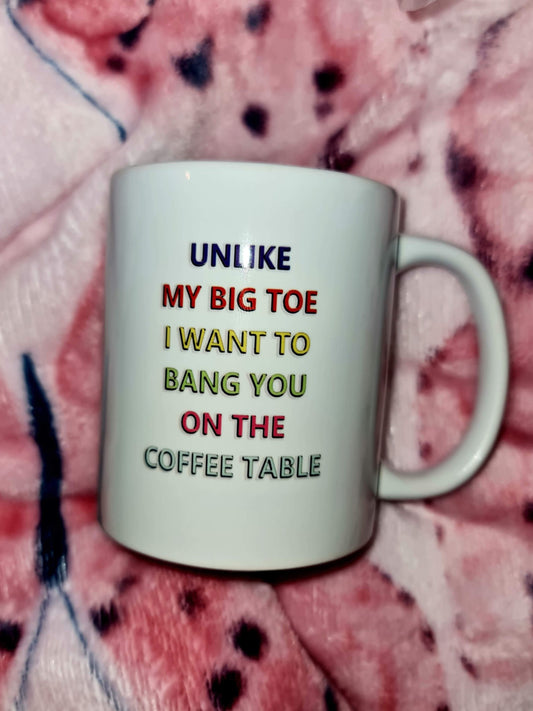 Big toe, funny, humorous mug