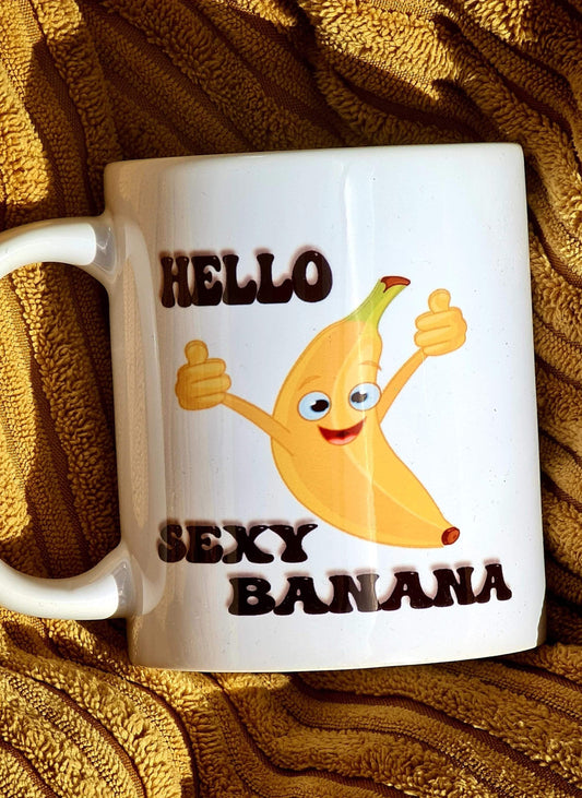 Hello sexy banana Tiktok meme mug