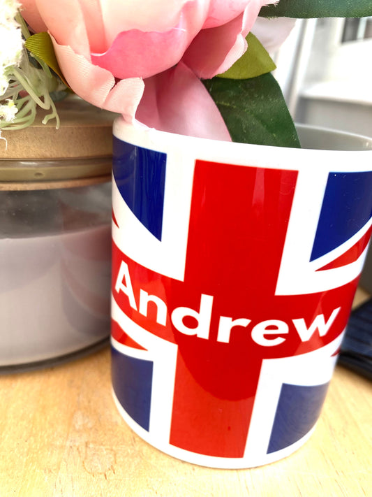 Personalised Union Jack mug