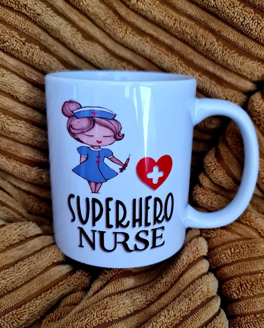 Super hero nurse mug