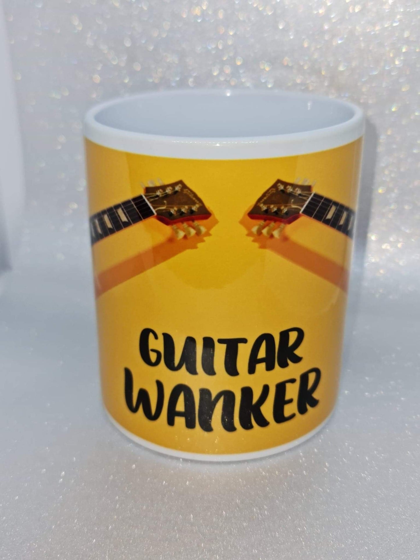 Guitar player six string musical custom coffee mug