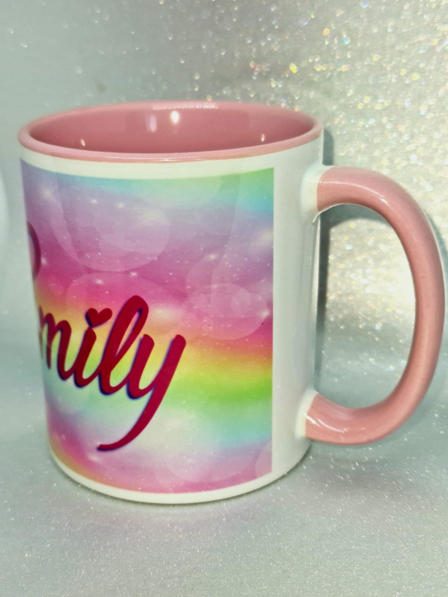Personalised unicorn rainbow mug