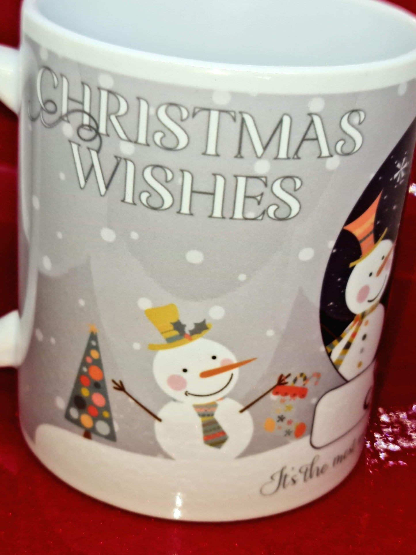 Personalised Christmas, snowman mug