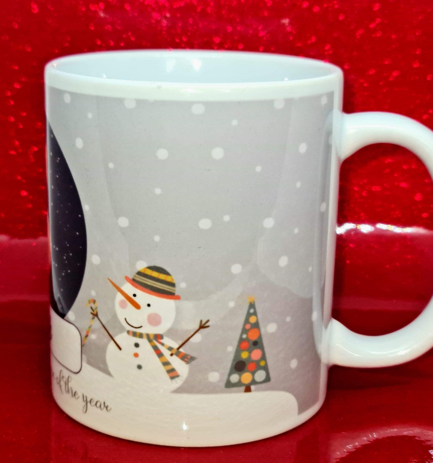 Personalised Christmas, snowman mug