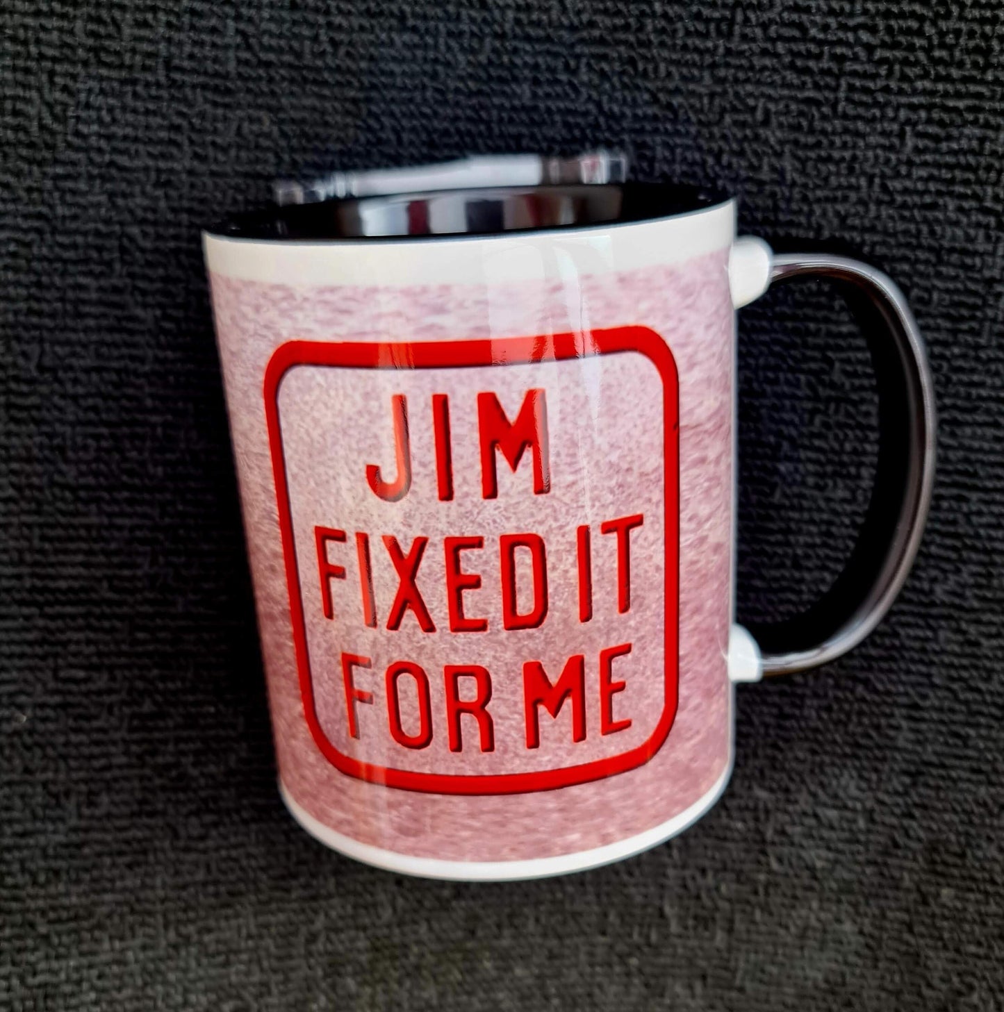 Jim fixed it for me, funny, novelty,humours mug