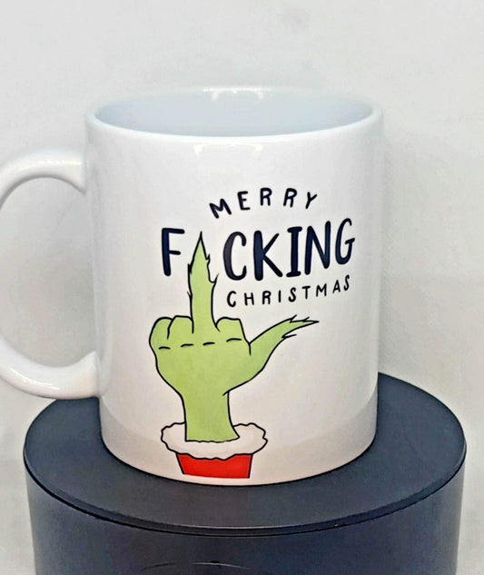 Merry Christmas, grinch festive, Xmas mug