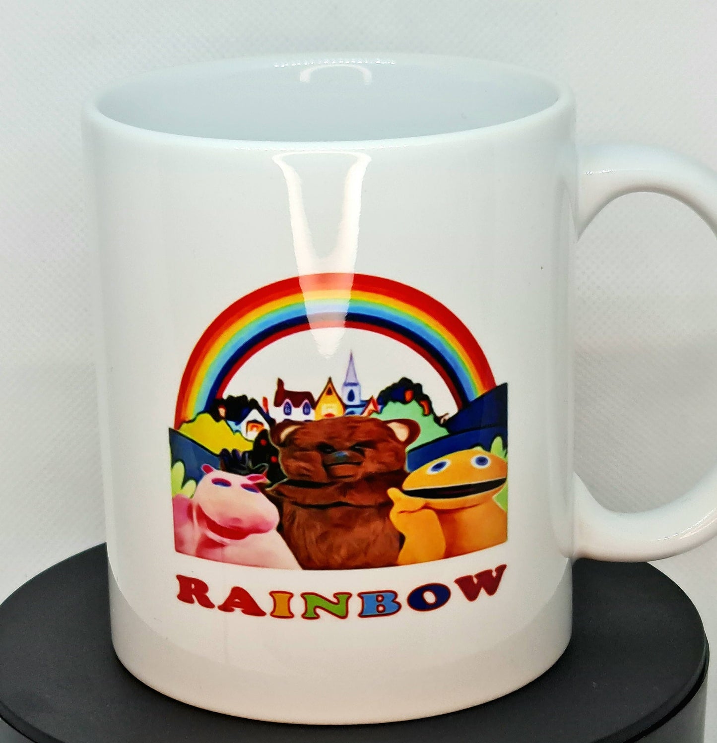 Rainbow Kids TV show Mug retro old television 1980s
