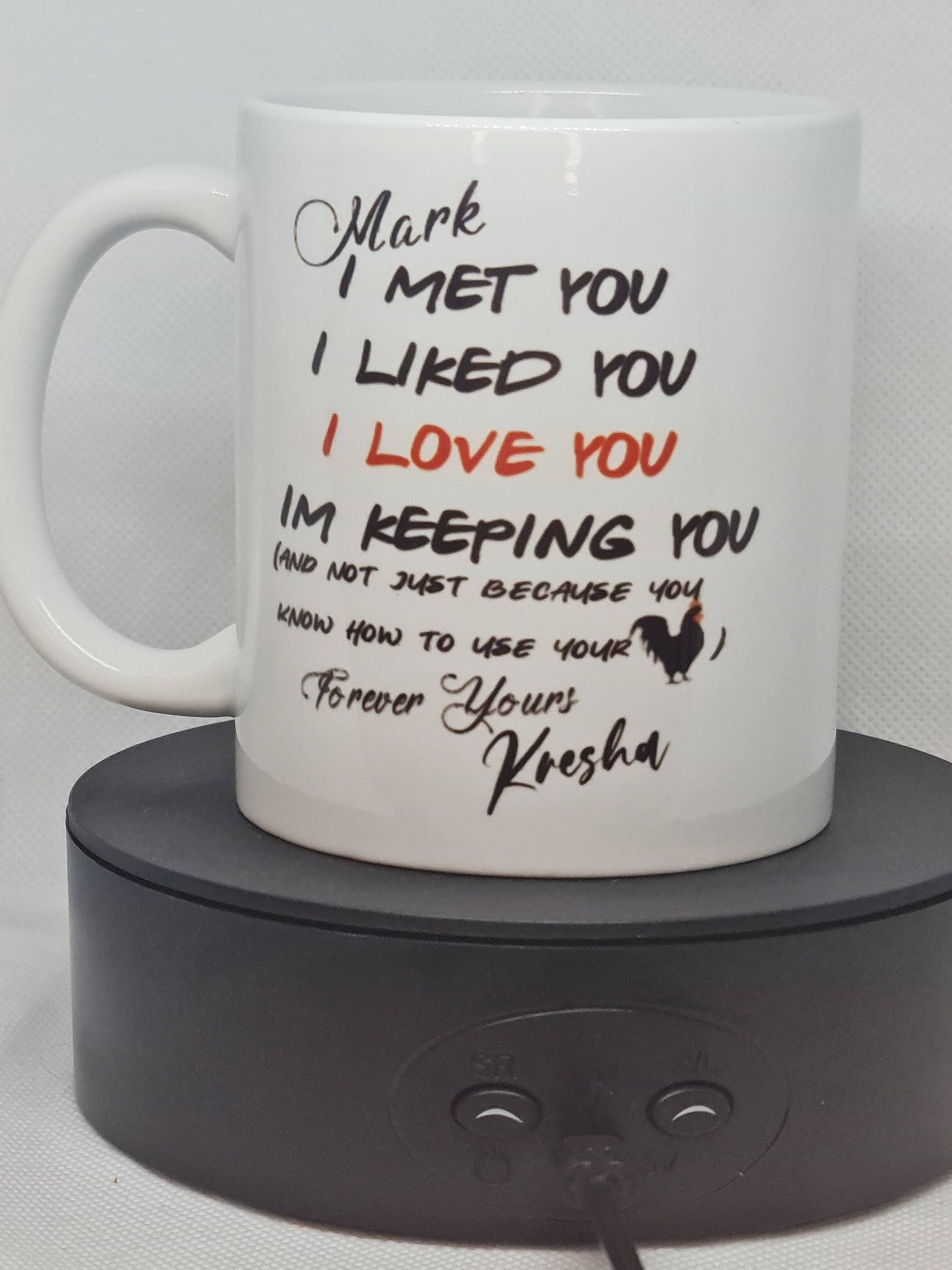 Personalised  Christmas love letter  mug