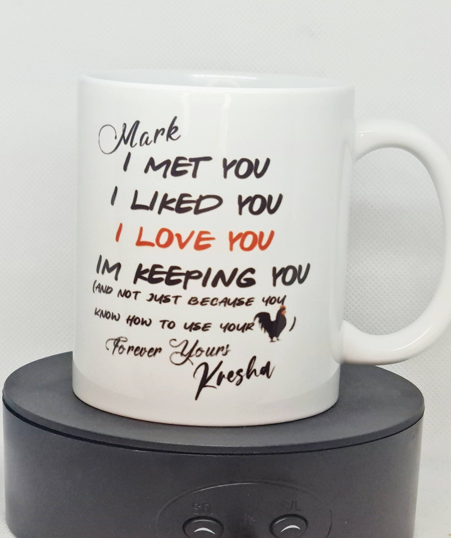 Personalised  Christmas love letter  mug